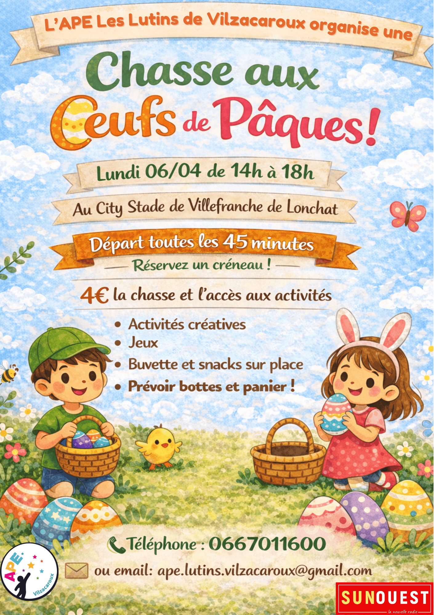 L’APE Les Lutins de Vilzacaroux organise une (A5)