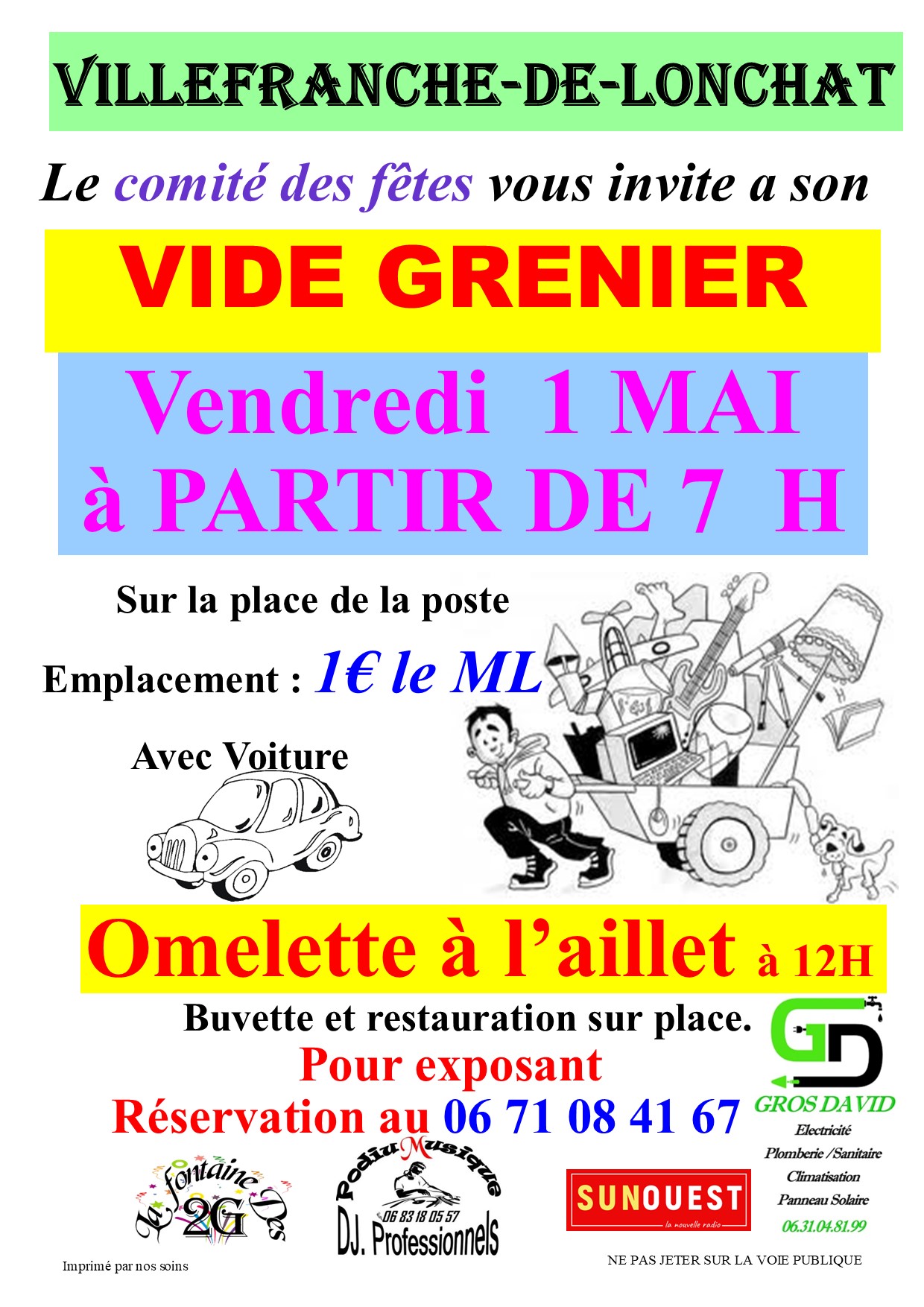 vide grenier du 1 mai 2026